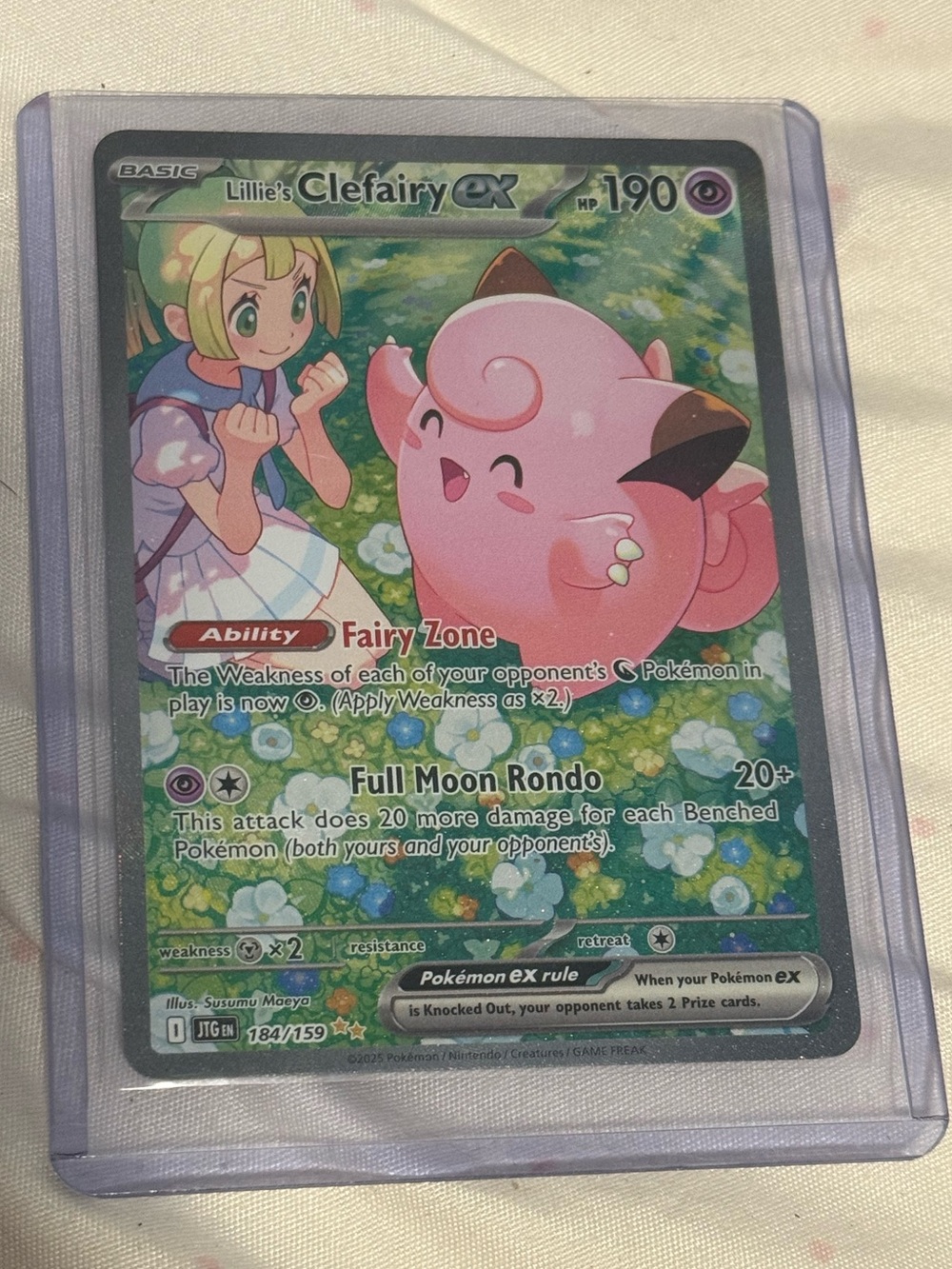 Pokemon Clefairy EX Pink and Green Holographic Card